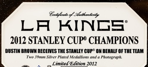 LA Kings 2012 Stanley Cup Champions Photograph Two 39mm Silver Plated Medallions - Picture 7 of 7