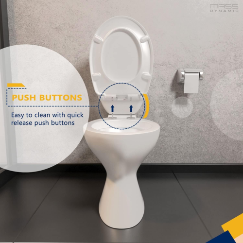 Mass Dynamic Soft Close WC-Sitz mit Quick 46 x 37 x 4,8 cm - Bild 3 von 7