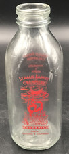 Straus Family Creamery Marshall CA California Milk Clear Bottle 32 Oz 9" Tall