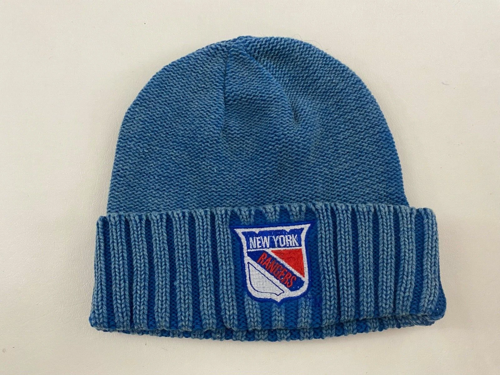 Retro Sport New York RangersLogo Knit Cuffed Blue Beanie Hat One Size