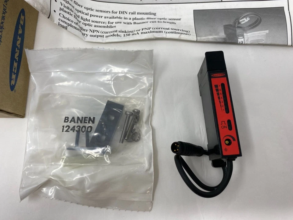 Banner D12SP6FPHQ High Power Plastic Fiber Optic Input 10-30VDC PNP  In stock - Image 3 of 3