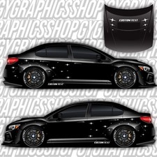 4 Point Stars Livery Hood Custom Racing Decals Drift Racing Door Banner Jdm Side
