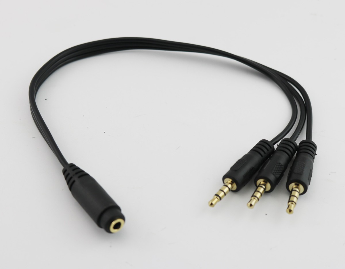 TRRS Female to 3x 1/8