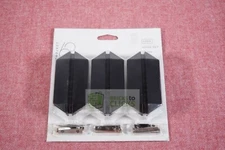 Project 62- 3pk Hexagonal Galaxy Shield Decorative Hook Black