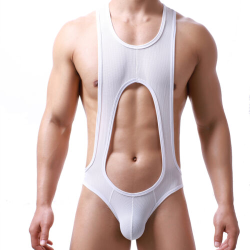 Herren Body Turnanzug Jockstrap Reizwäsche Wrestling Overall Dessous - Bild 19 von 23