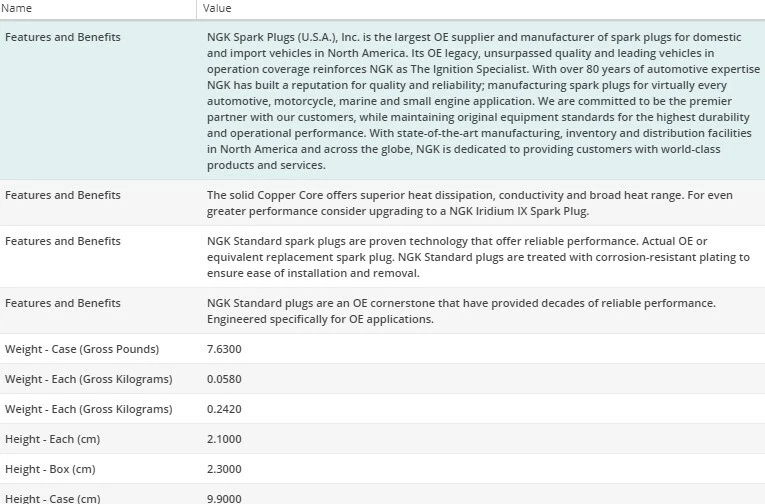 Paquete de 6 bujías estándar NGK para camioneta Chevrolet C10 1963-1969 L6-4,8 L Foto 4 de 4