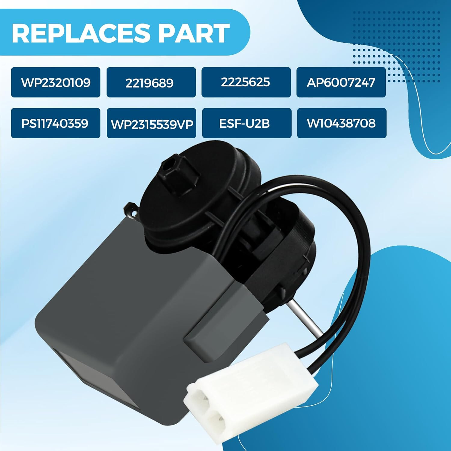 3 packs 2315539 Refrigerator Evaporator Fan Motor Replaces WP2315539 ...