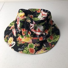 Akomplice Summer Bucket Hat Black With Tropical Design Made in USA