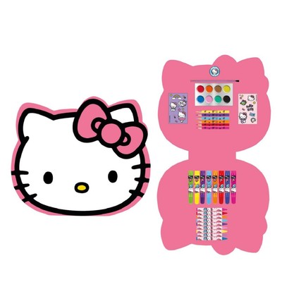 Hello Kitty Schreibwaren- & Malset   Farbenfrohes Pastelfarben Set