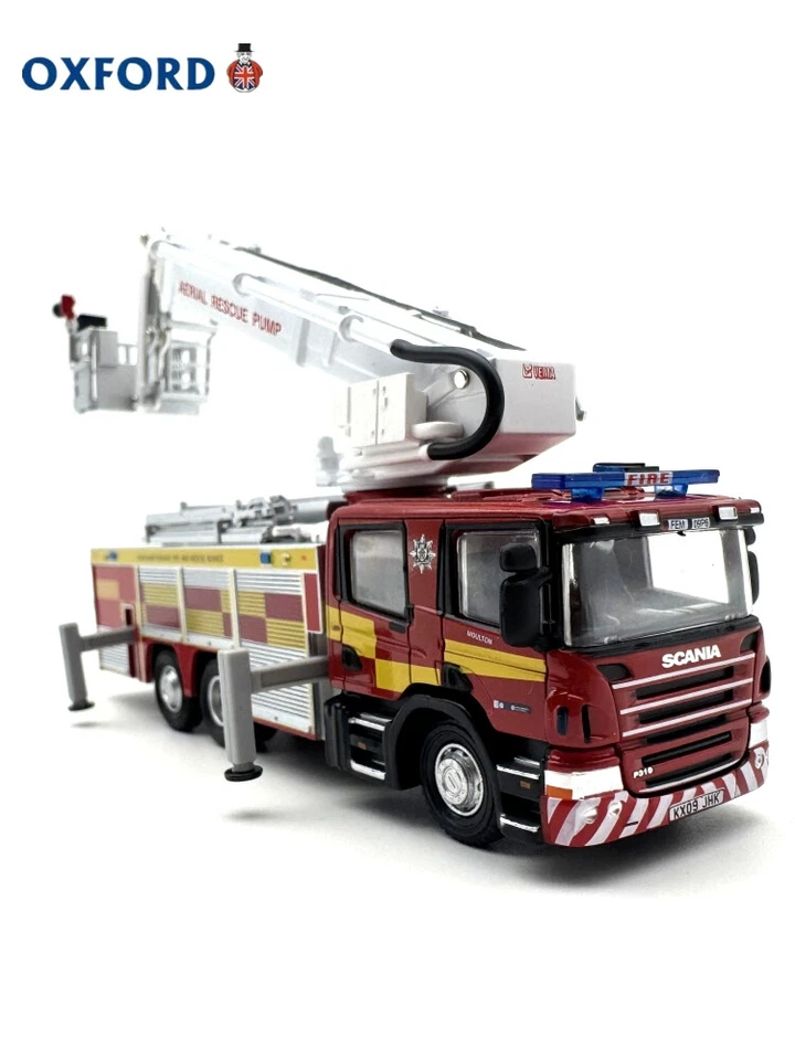 Oxford 1:76 Scania Fire EngineCombined Aerial Ladder Model - Image 3 of 4