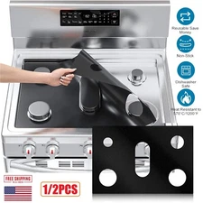 Gas Range Stove Top Burner Cover Protector Reusable Non-Stick Liner for Kitchen