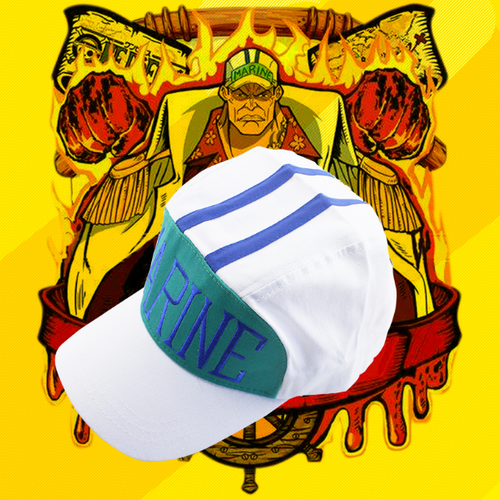 One Piece Hat Navy Admiral Akainu Sakazuki Marine Baseball Cap Cosplay Costumes Ebay