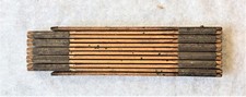 Vintage Lufkin X46 Red End Extension Rule 72 inch Folding Wooden Ruler USA Made