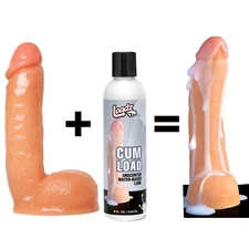 8" Realistic Ejaculating Squirting G-spot Anal Dildo Dildoe Dong Cock w/ Balls