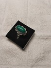 Handmade Malachite Ring. Set In Rhodium-Plated Mounting.  Size 8.25 — photo 5