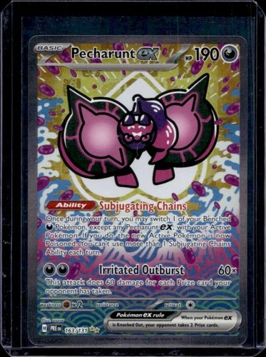 2025 Pokemon Prismatic Evolutions Pecharunt ex #163/131
