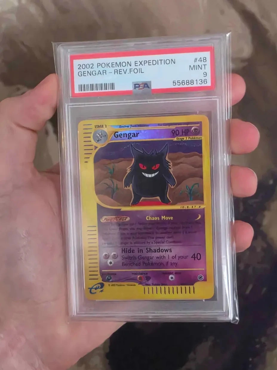 2002 POKEMON EXPEDITION #48 GENGAR-REVERSE FOIL PSA 9