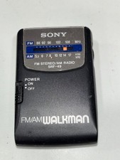 Vintage Sony SRF-49 FM/AM Stereo Radio Portable Walkman Belt Clip - No Battery