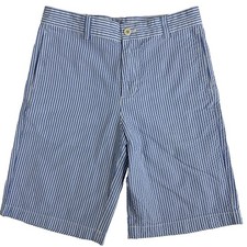 Vineyard Vines Seersucker Shorts Boys Size 12 Blue White Striped Coastal Preppy
