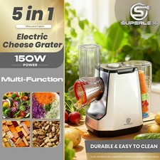 SUPERLEX 5 IN 1 Grater Vegetable Fruit Cheese Cutter Slicer Chopper Salad Maker