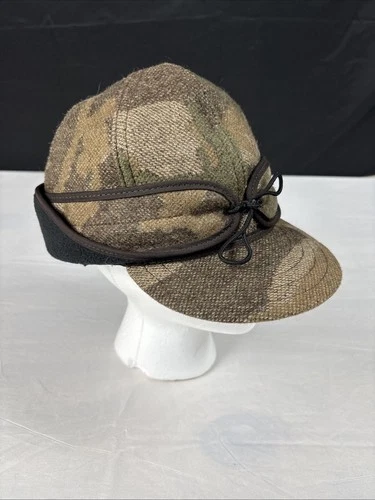 Stormy Kromer USA Original Kromer Cap Winter Wool Hat With Earflap  Camo 7 1/8