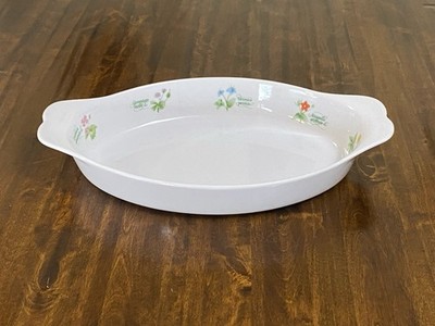 Vintage Anchor Hocking Floret Au Gratin 1 qt. Ovenware Japan C8402/551 Oval
