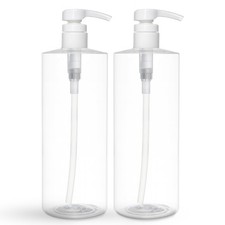 Empty Shampoo Pump Bottles, 32 OZ / 1 Liter, BPA-Free Cylinder Containers, Ho...