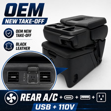2019-2026 Silverado Gmc Sierra 21-26 Tahoe Jump Seat Console Leather Ac Usb 110v