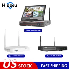 Hiseeu Wireless WiFi NVR 10CH Network Video Recorder For EseeCloud APP NO HDD
