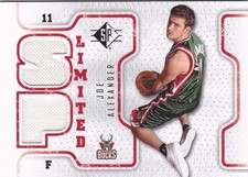 Joe Alexander 2008-09 SP Limited Memorabilia #SPL-JA Milwaukee Bucks