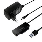 LogiLink AU0050 USB 3.0 to SATA 3G/6G Adapter with On/Off Switch Black