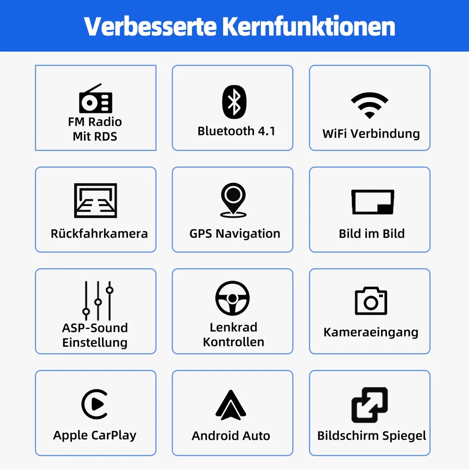Für VW T6 Transporter Multivan Apple Carplay Android 14 Autoradio GPS DAB+ Navi - Bild 4 von 4