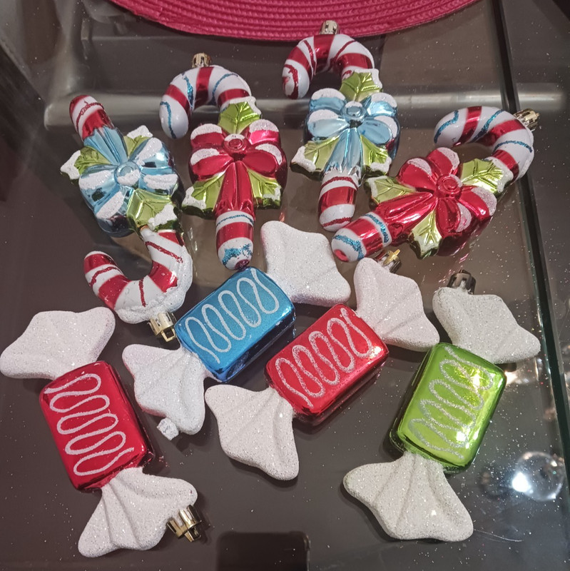 Christmas Candy Ornaments Bon Bon 4.5 " X 2 " Ornament Xmas Candy Cane 5"X2"