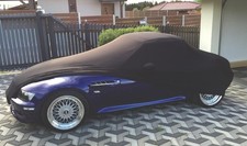 Vollgarage Car-Cover Schutzdecke Indoor Schwarz mit Spiegeltaschen für BMW Z3