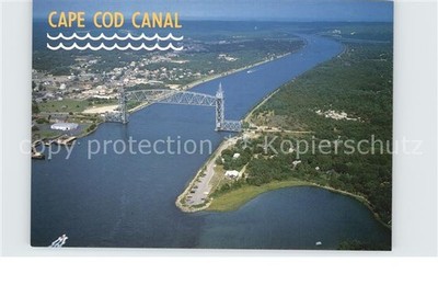 Cape Cod Mass. Cape Cod Canal Buzzards Bay aerial view