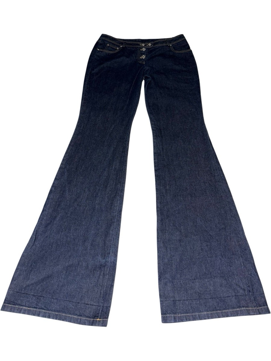 10 36x37 Dior John Galliano Bootcut Flare Studded Embroidery Jeans