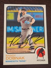2022 Topps Heritage RANDY DOBNAK  Twins In-Person Signed AUTO Autographed