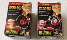 2 Bulbs EXO TERRA Infrared Basking Spot 50 Watt PT2141
