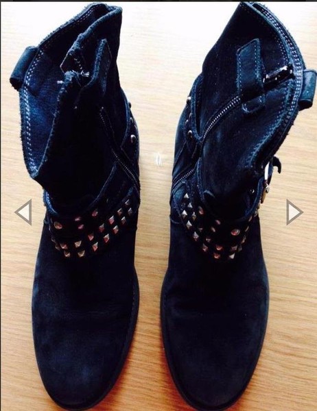 Women Russell & Bromley Boots Black Nubuck 35 #NSEX