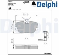 Delphi LP597 Bremsbelagsatz FüR Scheibenbremse Bremsbelagsatz