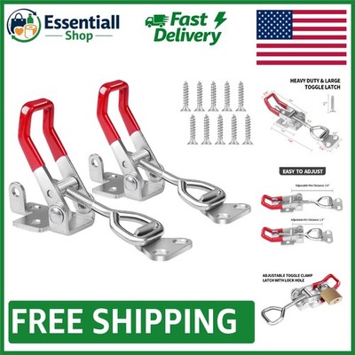 Durable Zinc Toggle Latch Clamp 2-Pack   550Lbs Capacity for Reliable Fastening
