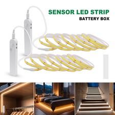 High Density COB LED Light Strip PIR Motion Sensor Activated Battery Operated 5V