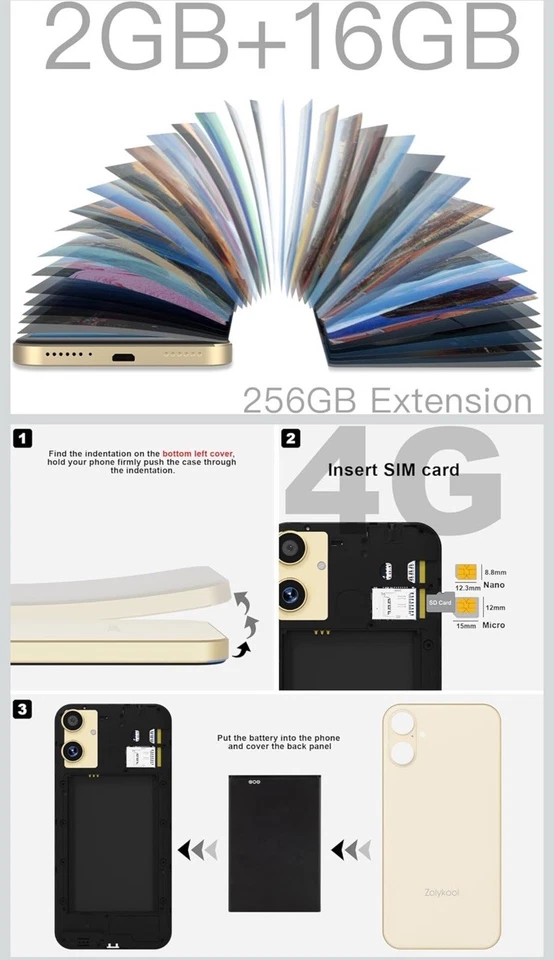 A2 | 4G | Android Phone | 6 Inch Screen | 3000mAh Cell Phone | Unlocked For Tomb - Image 4 of 4