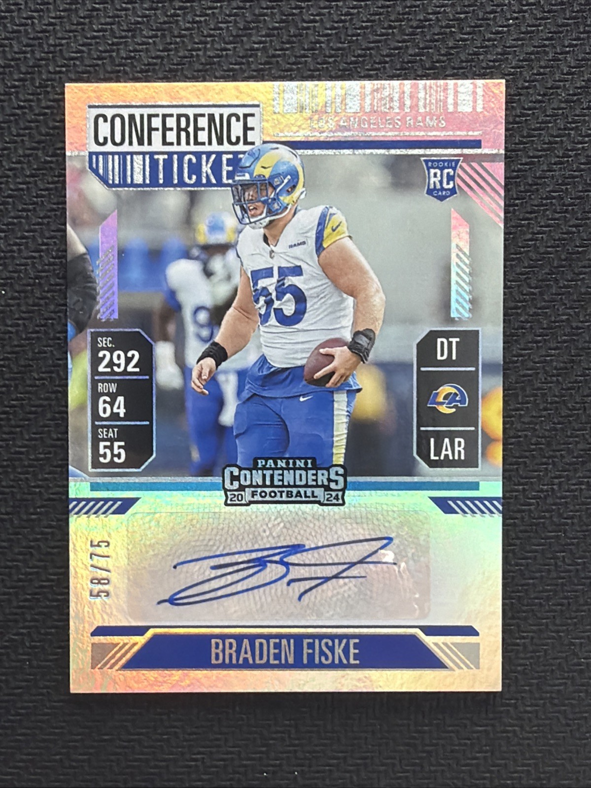 Braden Fiske Panini Contenders #215 Autograph-Conference Ticket