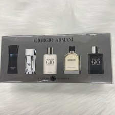 Giorgio Armani TRAVEL EXCLUSIVE 5 Pc Mini Travel Gift Set Men NEW SEALED BOX