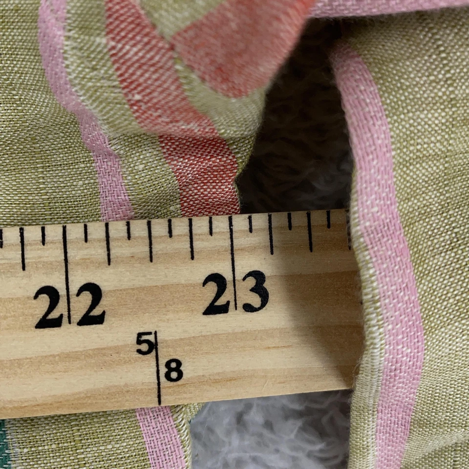 Paul Stuart Striped Linen Shirt Mens Large Multi Color Long Sleeve Button Up - Image 4 of 4