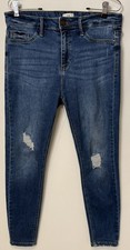 River Island Molly Jegging Jeans Size 14 Skinny Blue distressed W30 L26.5 VGC