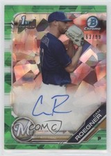 2019 Bowman Chrome HTA Green Atomic Refractor 63/99 Cam Roegner Auto 0kr0