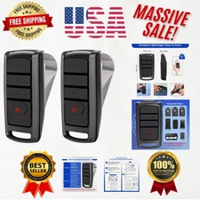 Dual Frequency Garage Door Remote for Overhead Door - 2 Pack, Easy Programming