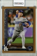 2025 Topps Series 1 River Ryan Gold Rc 1186/2500 Los Angeles Dodgers